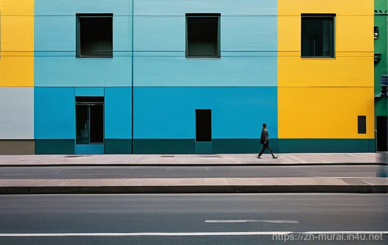 벽화와 마음의 평화 - **Prompt:** A vivid and heartwarming mural transforms a narrow, old alleyway in a bustling city. The...
