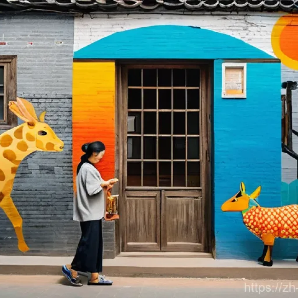 벽화여행 대전 우암산 벽화마을 - **Prompt:** "An inspiring and heartwarming outdoor scene capturing the transformation of an old Kore...