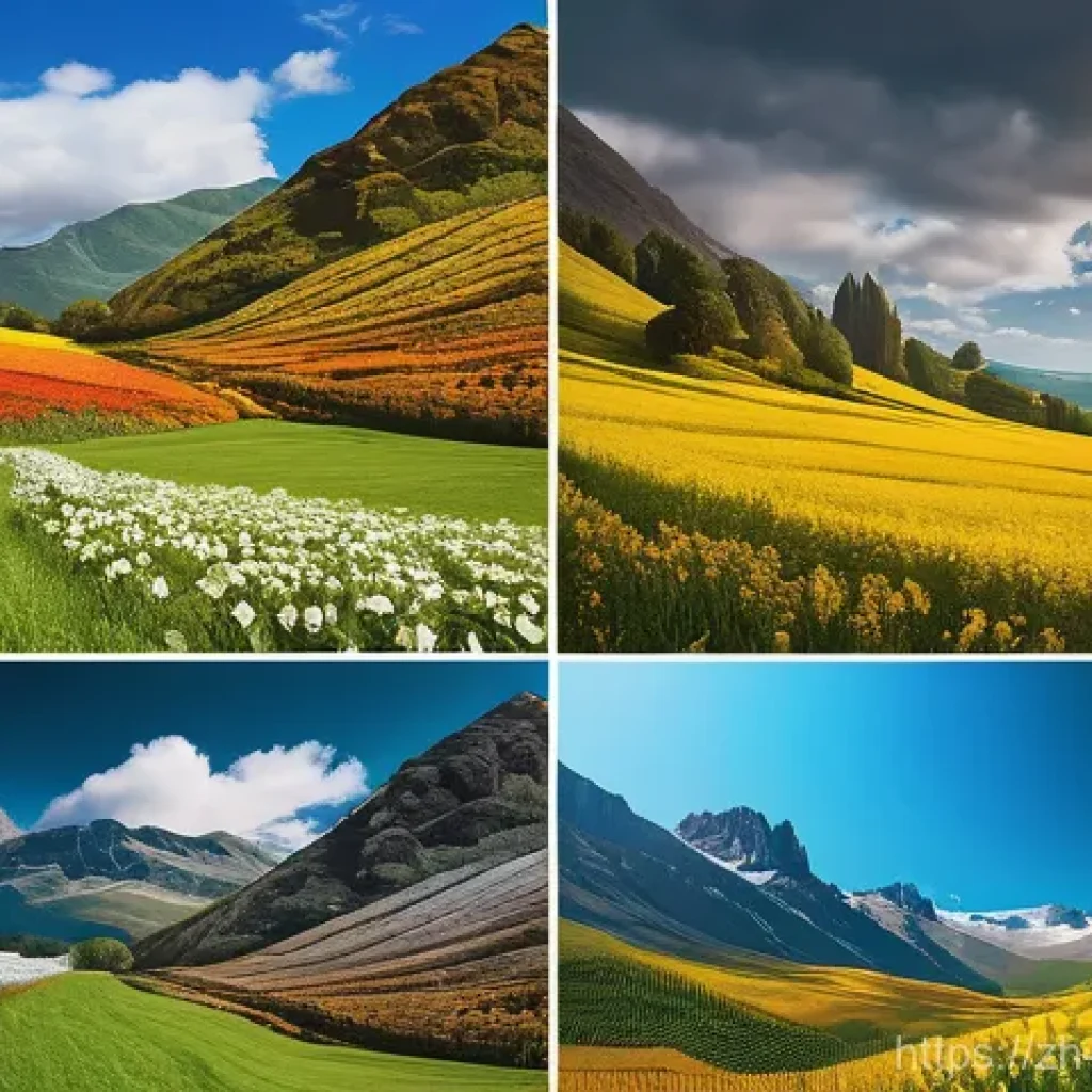 벽화마을 소개와 역사적 배경 - Here are three detailed image prompts in English, designed for image generation, adhering to all spe...