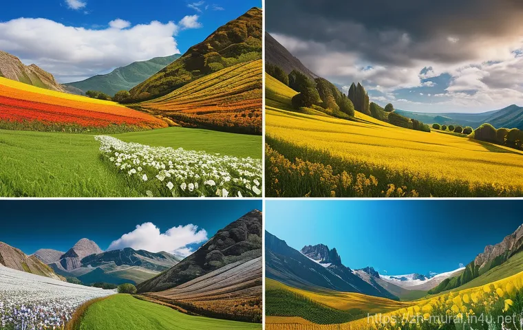 벽화마을 소개와 역사적 배경 - Here are three detailed image prompts in English, designed for image generation, adhering to all spe...