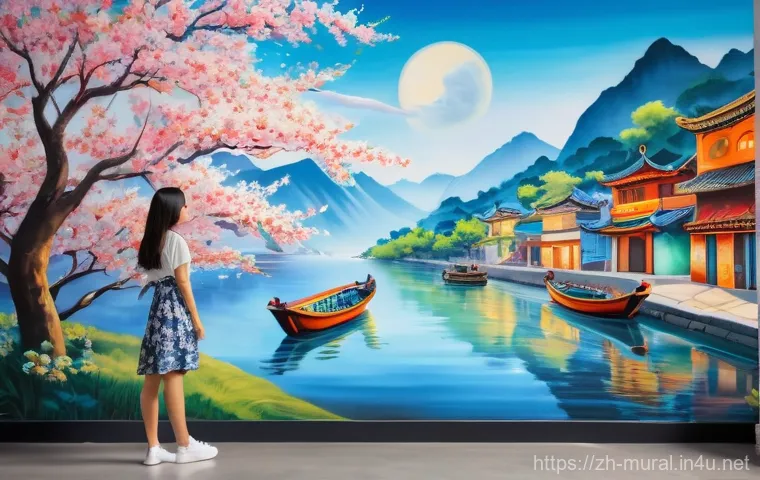 벽화마을 여행의 미래 - **Immersive AR/VR Mural Experience**
    "A young woman, approximately 20-25 years old, with shoulde...