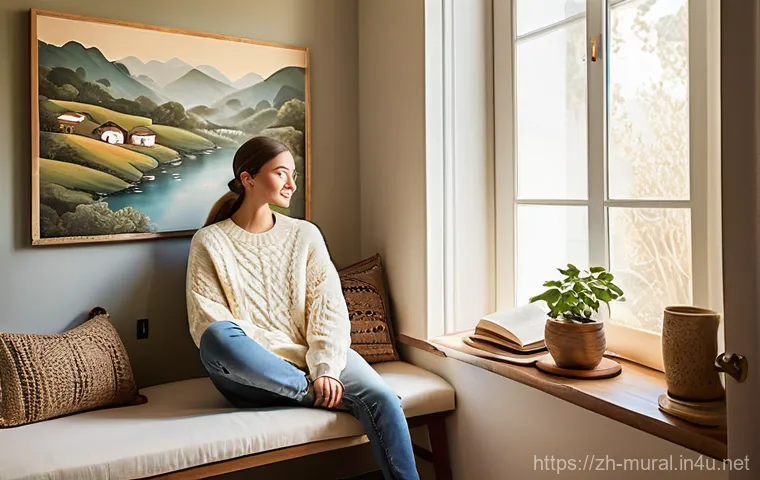 벽화마을 여행의 미래 - **Community Art & Cultural Workshop**
    "A cheerful, diverse group consisting of a smiling elderly...