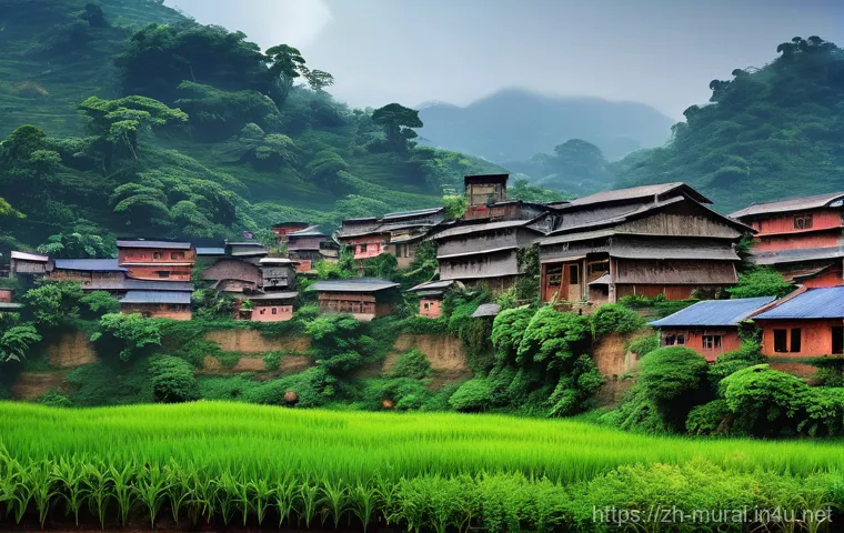 벽화여행 충청도 벽화마을 - Here are three detailed image prompts for generating images, adhering to all specified guidelines: