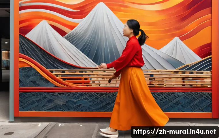 벽화와 여성 예술가들 - A vibrant mural created by a female artist depicting the complex emotional landscape of women balanc...
