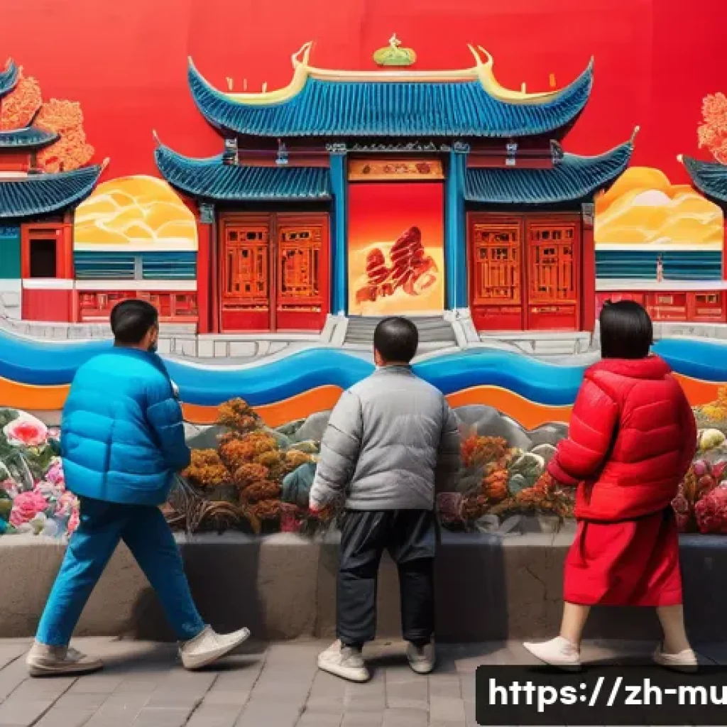 벽화여행 체험 예술 교육 - A vibrant urban mural scene in a historic Chinese city’s old town district, showcasing colorful wall...